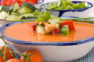 Spanish Cuisine. Gazpacho. Andalusian cold soup.